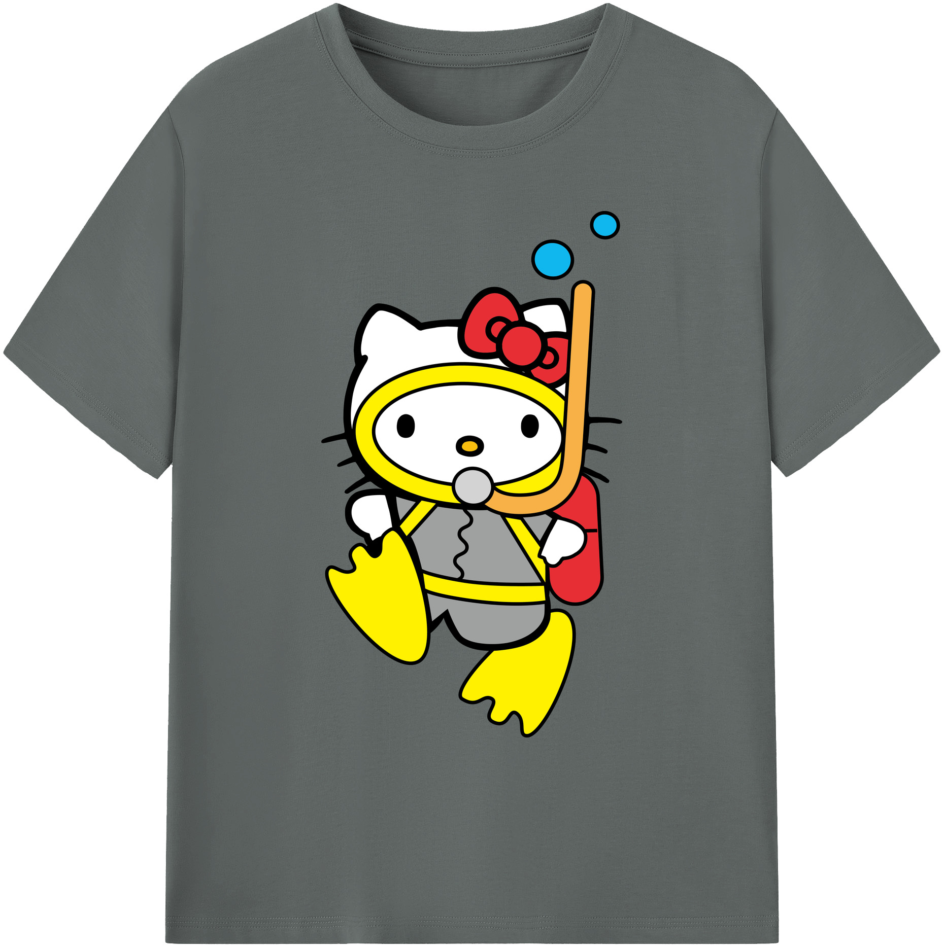（画像用） Hello Kitty ハローキティ 綿100％ メンズ半袖Tシャツ｜肌触りやわらか＆通気性